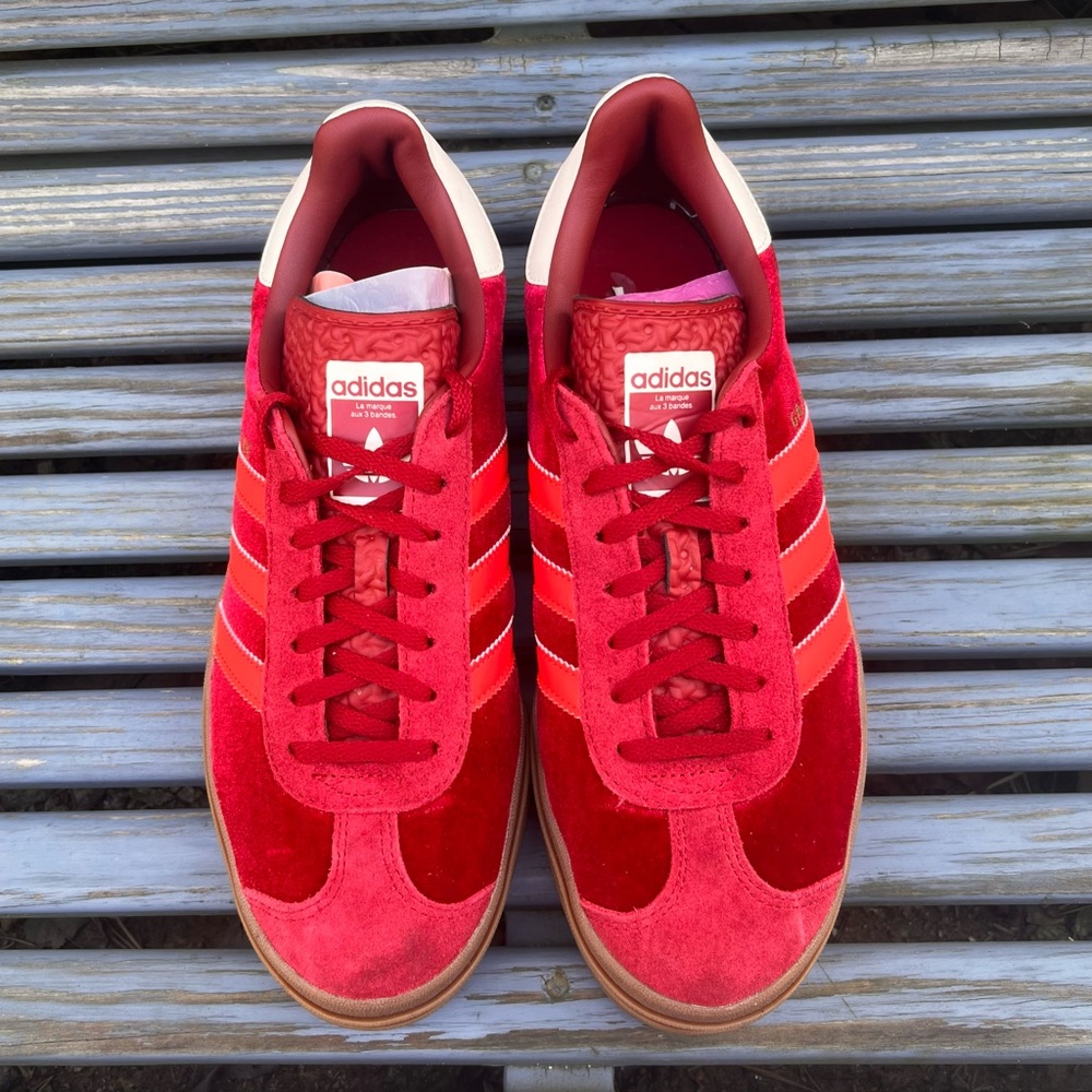 Adidas Gazelle Bold Red Lowtop Sneakers - Picture 5 of 9